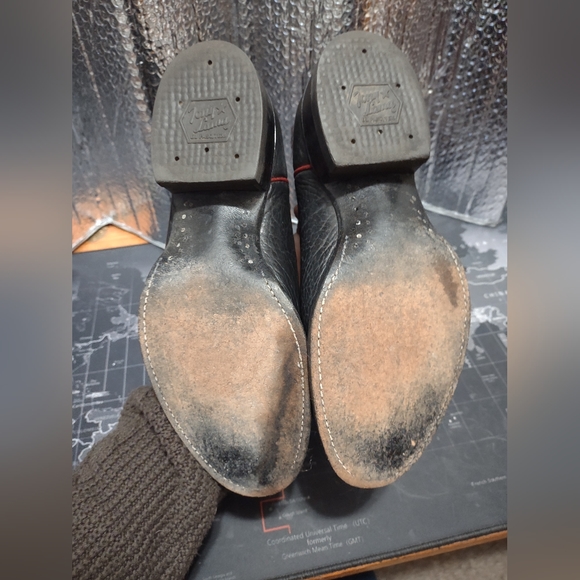 Tony Lama style 2022 black & red western boots size 7 EE - Picture 7 of 8